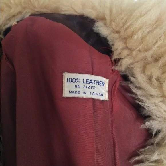 Vintage Leather Penny Lane Jacket with Faux Fur - Picture 3 of 6